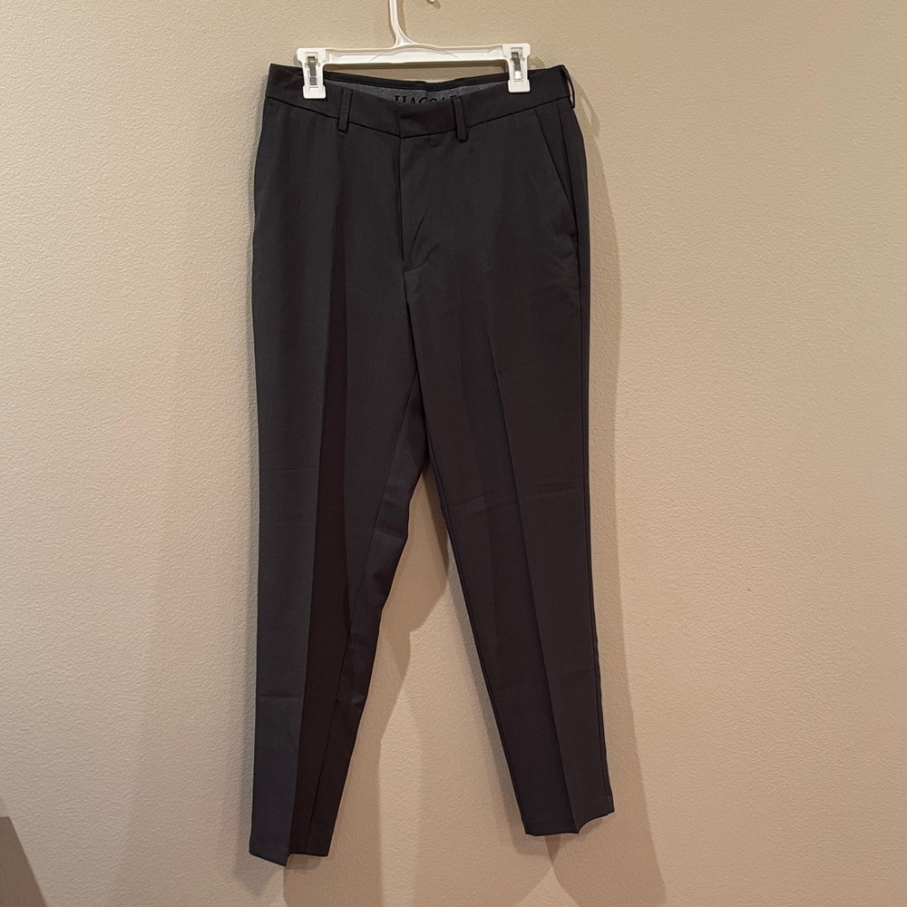 Men's Charcoal Haggar Dress Pants